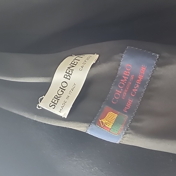 Vintage Sergio Benetti All Cashmere Oversized Double Breasted Long Coat Jacket - Picture 7 of 7